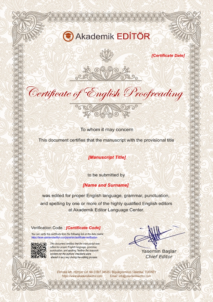 English Proofreading Certificate